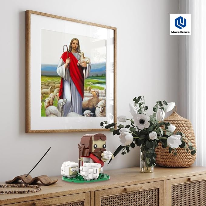 Jesus Building Set The Good Shepherd Little Jesus Figures Toys Easter for Boys and Girls Ages 6 and Up