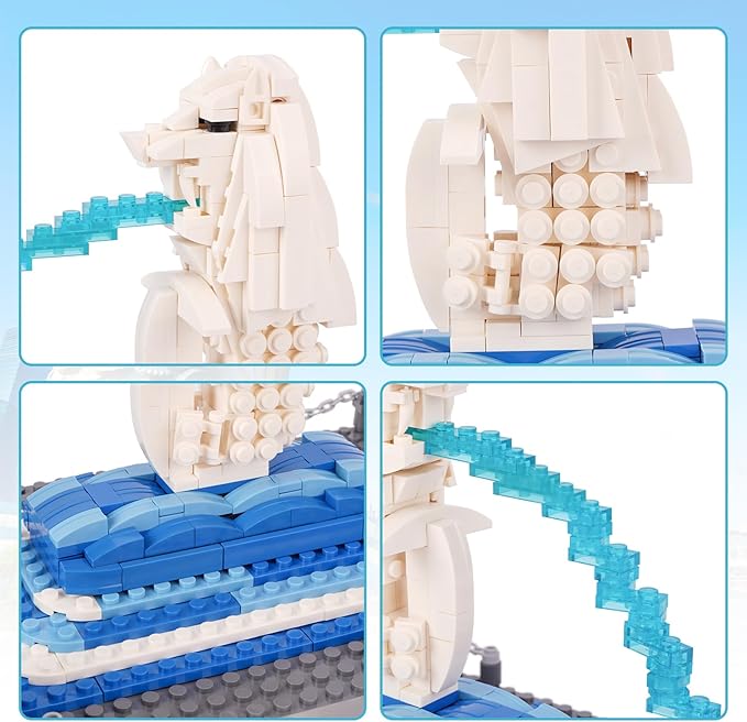 Oichy Merlion Building Blocks Set 503 PCS Creative Toy Building Sets World Famous Architecture Model Kits for Adults and Kids