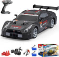 Dollox RC Drift Car 1/16 Scale Remote Control Car 2.4GHz 4WD 30+KM/H High Speed Vehicle with LED Lights Extra Drifting Tires Racing Black Vehicle Toys Birthday Gifts (191AB)