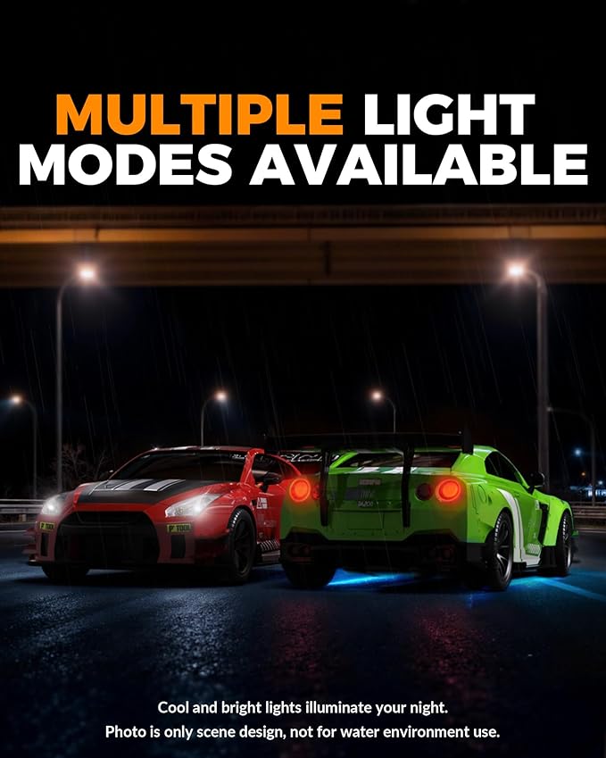 RACENT RC Drift Car 1:20 Scale Remote Control Car with LED Light 2.4GHz 20KM/H 4WD High Speed RC Vehicle Racing &amp Drifting Tires Two Batteries Toy Idea Gift for Adults Boys Girls and Kids (Gr