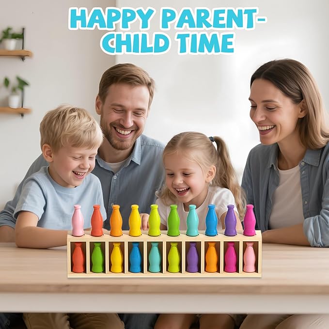 Fun Board GameBottle Color Challenge Game for Kids and AdultsPouplar Gameplay for Party Outdoor Backyard Travel Camping Match the Bottle Toy for Family Parent Child Firends Classmates (bottle)