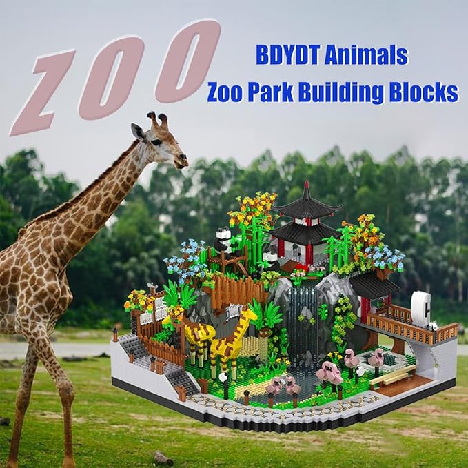 Architecture Zoo Micro Building Blocks Set（5000PCS） - Architectural Model Toys Gifts for Kid and AdultCreative Building Blocks Set for Zoo ArchitectureInteresting Gifts for Animal Enthusiasts