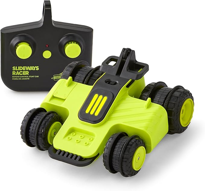 Sharper Image® Slideways Racer – Drifting Stunt RC Car with Rechargeable Battery 3 Driving Modes 90-Degree Wheel Rotation LED Lights 2.4 GHz Remote Control High-Speed RC Stunt Car Toy for Ages 6+