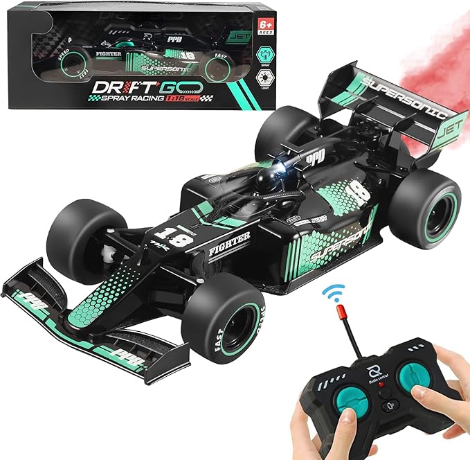 F1 Remote Control Car 1:18 Rc Car for Boys Toys Age 6-8 Model RC Drift Cars Display Scale High-Speed Fast Hobby Racing Batteries Rotating Toy Birthday Gift for Ages 8-13