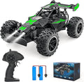ACAMMZAR Remote Control Car 1:18 High Speed RC Cars for Kids 20KM/H Monster RC Truck Off Road with Lights Toys for Boys Green