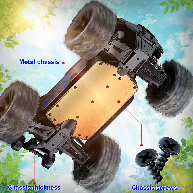 1:14 Scale RC Cars for Adults 60KPH High Speed RC Truggy 4X4 Off-Road Remote Control Truck Waterproof Electric Car with 2S Battery All Terrain RC Vehicle for Snow Sand Beach &amp Rocky Surfaces
