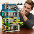 City Parking Tower Building Set for Adults 1144Pcs Vertical Garage Display Compatible with Lego City Mini Cars (6-Stud Wide) &amp 1:64 Die-Cast Models Architecture Building Kit for Collectors