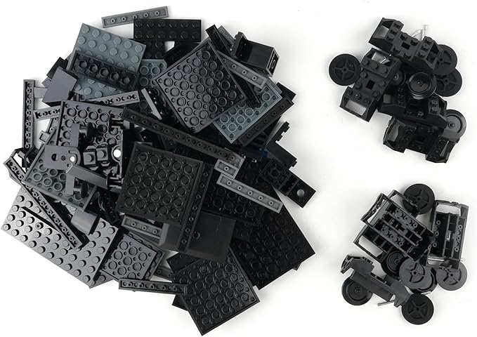 MOC City Creative Building Set – Train Base Wheels Low-Loader Truck &amp Railway Tracks DIY Kit (Compatible with Technical Parts 92339 92088 4025) (1PCS Low-Loader Truck)