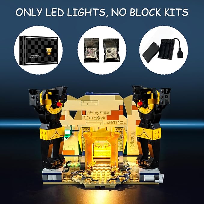LED Light Kit for Lego 77013 Escape from The Lost Tomb Set Compatible with Lego 77013 Building Blocks Model(Not Include Blocks Set)