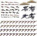 WW2 Building Set Action Figures with Weapon Accessories World War 2 Battle Pack Idea Gifts for Kids (154 Pcs)