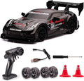 1:24 Scale RC Drift Car4WD 2.4GHz High Speed Racing Hobby Sport Toy Car Vehicle with LED LightsRacing and Drift Wheels for Adult Boys Girls Kids Gift (8601-Black)