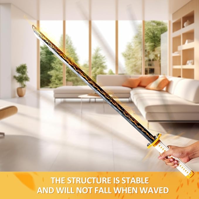 Zenitsu Demon Swords Building Set39in Demon Sword Building Block with Scabbard and Stand Model Kits ToyCreative Samurai Sword Gifts for Adults and Kids Boys 8-14 (956 PCS)