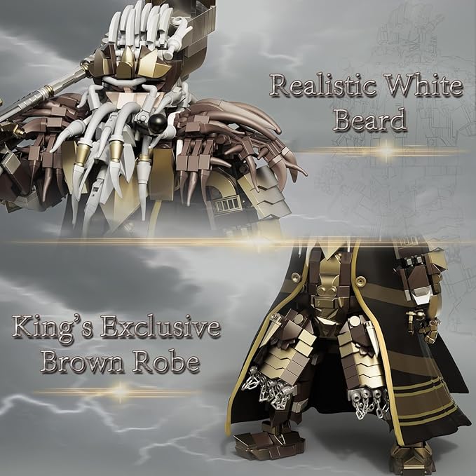 HIGH GODO Dwarf King Mech Building Blocks Set for Adults Robot Model Building Kit with Hammer Weapons 1238 Pieces Creative Collectible Gift for Teens 14+