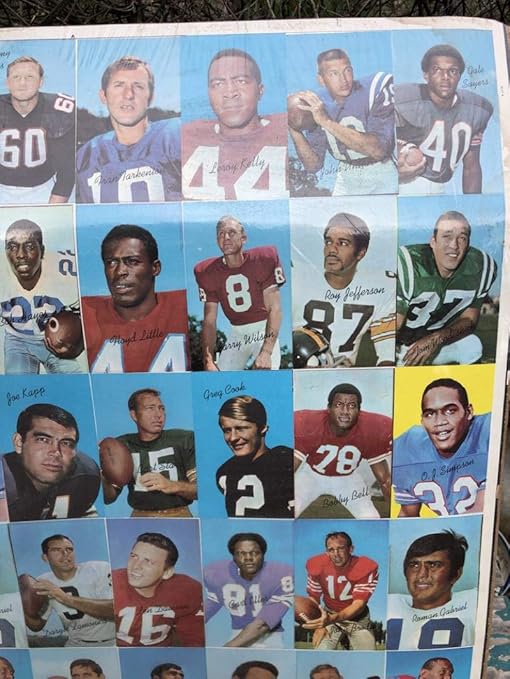 1970 Topps Super Football Set Uncut Sheet Joe Namath Johnny Unitas Bart Starr