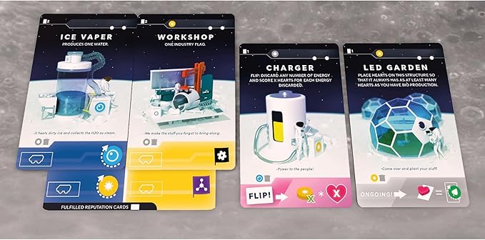 Sinister Fish Games: Moon - A Lunar Competitive Sci-Fi Board Game A Pick &amp Pass Base-Building Game for 1-5 Players Ages 10+