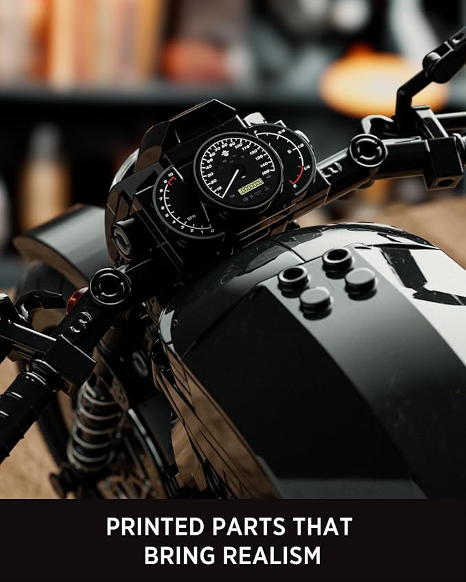 Nifeliz V-Road Motorcycle Model Set for Adults Street Muscle Bike Building Set with Realistic Details Functional Bike Model for Collectors Gift for Motorcycle Lovers (1041 PCS NF10348)