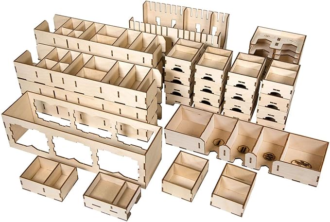 The Broken Token Imperious Twilight Box Game Organizer Compatible with Twilight Imperium - Wooden Game Organizing Box with Multiple Trays