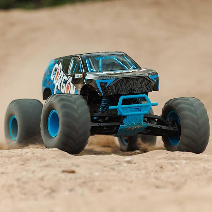 ARRMA RC Truck 1/10 Gorgon 2 Wheel Drive RTR Brushed Monster Truck Battery &amp Charger Included Blue ARA3230ST5