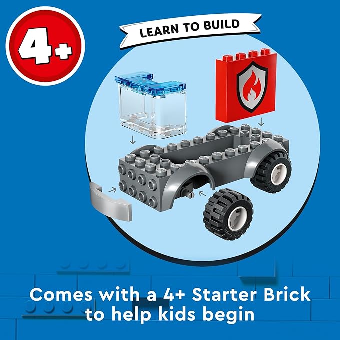 Lego City Fire Station and Fire Engine 60375 Pretend Play Fire Station with Firefighter Minifigures Educational Vehicle Toys for Kids Boys Girls Age 4+