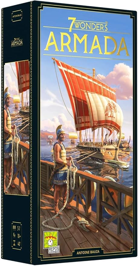 Asmodee 7 Wonders Armada Board Game EXPANSION - Conquer the Seas and Explore Distant Isles Civilization Strategy Game for Kids and Adults Ages 10+ 3-7 Players 40 Min Playtime
