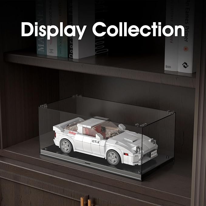Mould King Speed Champion RX-7 Initial D Building Set &amp Display Case 27015 Cars Model Kits Gifts for Teens/Adults Creative for Teens Age 14+ (369Pcs)