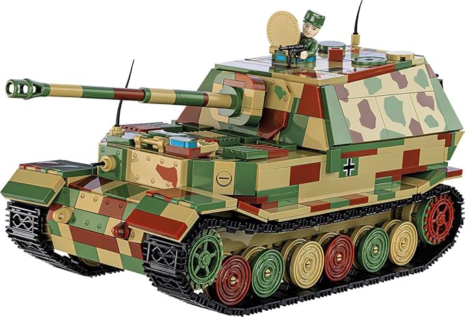 COBI Historical Collection WWII Panzerjager Tiger (P) Elefant Tank Building Set 1252 Pieces