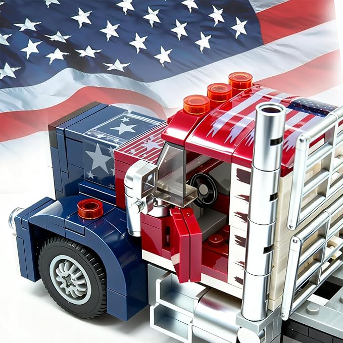 Xbert American Semi Trucks Building Sets Big Rig Tractors Truck Kits Transport Vehicle Cars Toys Birthday Gifts for Boys