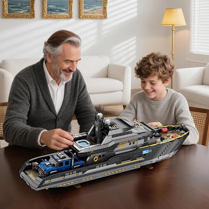 Reobrix Luxury Yacht Building Block Set for Adult 66103 Cruise Ship Building Toy Boat Model Kit Yacht Collectible Display Decorations Gift for Adult Boys Girls Kids 14+ (4421PCS)
