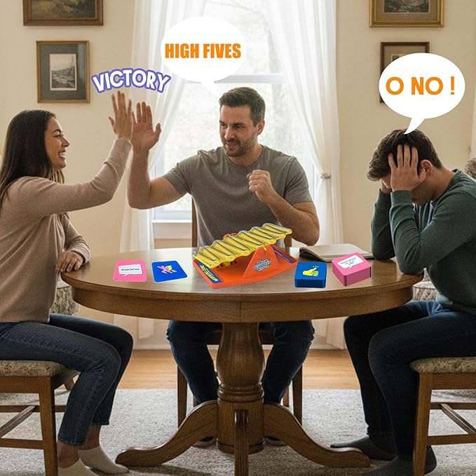 Tilt and Shout Game Fun Family Desk Board Fast-Paced Family Party Games Interactive Marble-Run Games Speedy Fast-Paced for Game Night