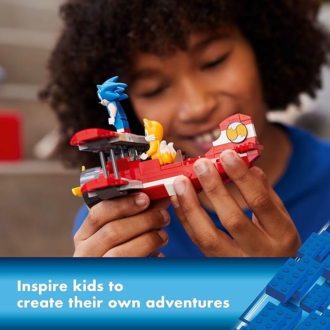 LEGO Sonic The Hedgehog Tails’ Workshop and Tornado Plane 76991 Building Toy Set Airplane Toy with 4 Sonic Figures and Accessories for Creative Role Play Gift for 6 Year Olds who Love Gaming