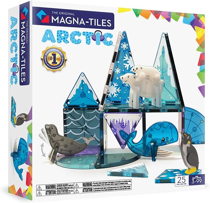 MAGNA-TILES Arctic Animals 25-Piece Magnetic Construction Set The ORIGINAL Magnetic Building Brand