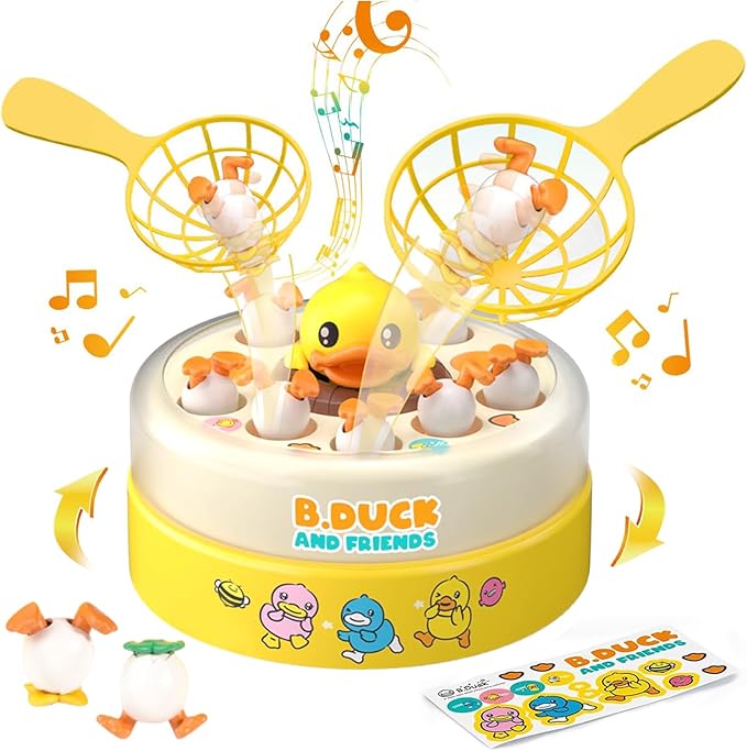 BDUCK+ Board Games for Toddlers Kids Toys Jumping Ducks Game for Kids 4-8 2 Players Family Board Game Interactive Educational Toy for Boys Girls Birthday Gifts for Age 3 &amp Up