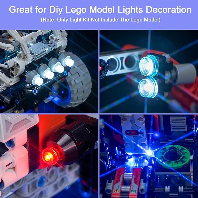 Upgraded Led Light Kit for Lego Mars Crew Exploration Rover Building Set Compatible with Lego 42180 (Model Not Included)
