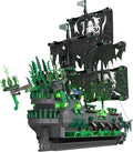 NUTCRACKER Pirate Ship Building Blocks Set with LED Lights Ghost Ship Flying Dutchman Toy Building Sets for Adults DIY Sailboat Model Kit for Easter Halloween Birthday's Gift (1100 Pcs)