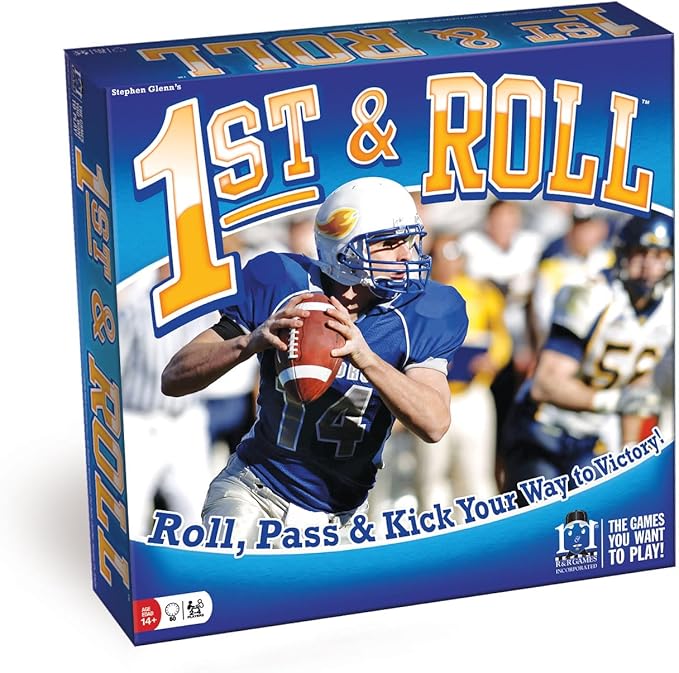 R&ampR Games 1st &amp Roll Football Board Game for Adults and Kids Ideal for Family Night