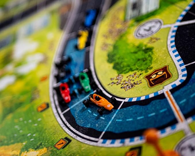 Asmodee Heat: Heavy Rain Board Game Expansion - New Japan &amp Mexico Tracks Intense Car Racing Strategy Game Fun Family Game for Kids &amp Adults Ages 10+ 1-7 Players 60 Min Playtime