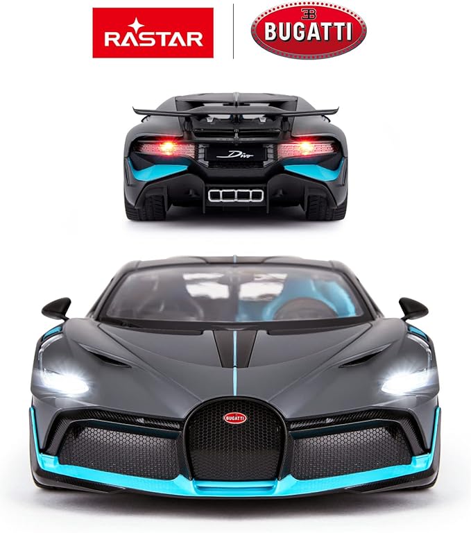 RASTAR Bugatti Divo Remote Control Car - 1/14 Scale Bugatti RC Car with Openable Doors - Grey