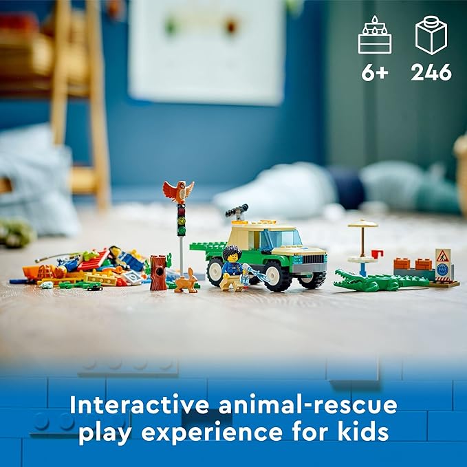 LEGO City Wild Animal Rescue Missions 60353 Interactive Digital Building Toy Set for Kids Boys and Girls Ages 6+ (246 Pieces)
