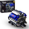 V8 Engine Model Kit That Runs Motorized Engine Building Set for Adults Working Visible Engine with Chain &amp Cylinder Linkage STEM Mechanical Building Toy Gift for Car Enthusiasts