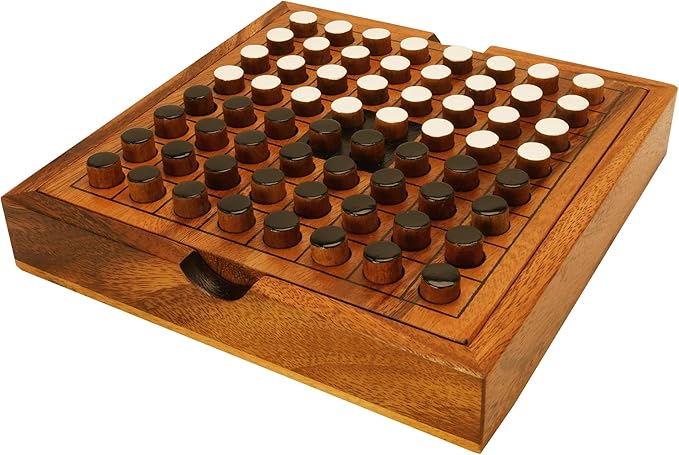 BSIRI Classic Board Game Othello Strategy Games of Family Games for Adults and Senior Wooden Classic Game with Black and White Wood Pieces and Great Gifting