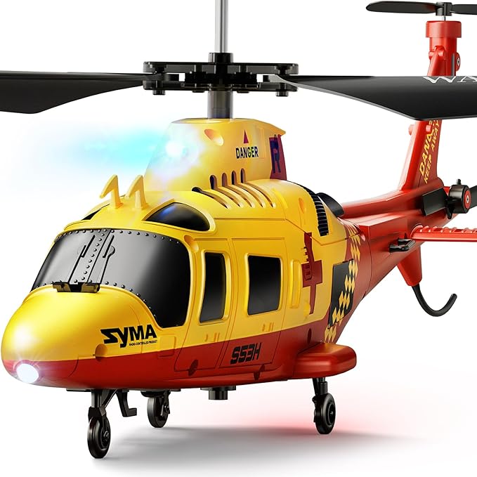 SYMA S53H Remote Control Helicopter with Simulation Rescue Design One Key Take-Off Altitude Hold Low Battery Alert for Boys and Enthusiast 8.66x2.36x3.7 in
