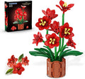 Amaryllis Flowers Bonsai Building Set Easter Botanical Collection Building Block Artificial Plant Kit Home Decor 503 PCS Flower Bouquet Bonsai for Her Adults Kids Boys Girls 12+