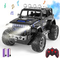 1:16 Remote Control Car with Spray Lights and Sound 2.4GHz Remote Control Jeep for Kids All Terrain Off-Road Jeep RC Car Toys Gift for Boys and Girls