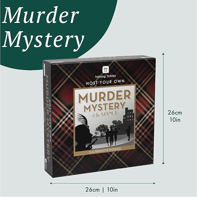 Talking Tables Reusable Murder Mystery at The Manor After Dinner Party Game Kit for Adults Host Your Own Games Night Scottish Highland Theme 3 Alternative Endings Fun Idea New Year