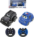 Lexibook Crosslander® Twin Set of 2 Radio-Controlled Cars (Police car Thieves' car) up to 12 km/h Sound and Light Effects 2 Remotes Black/Blue RC12
