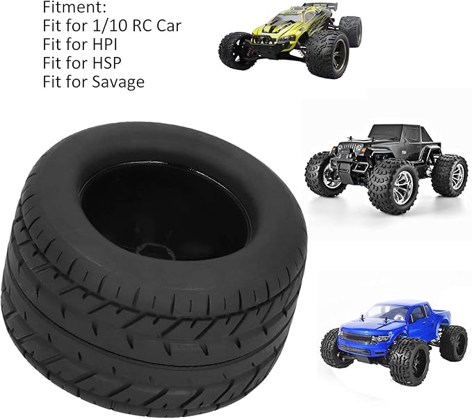 HEITIGN Duratrax Rc Tires 24x24x7 4pcs 115mm Wheel Tires - Fit for 1/10 Rc Car Model