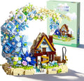 Moon Flower Building Set 1343 PCS Mini Bricks Building Sets Moon Flower Bouquet Fairy Cabin Mini Blocks Building Botanical Collection Set for Home Decor
