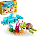 LEGO Creator 3 in 1 Dolphin and Turtle Toys for Kids Transforms to Seahorse and Sea Snail or to Swimming Fish and Crab Toy Sea Animal Figures Building Set for Kids 6 Plus Years Old 31128