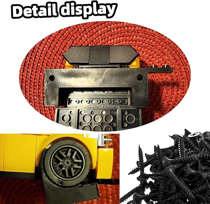 TEYOUYI 24PCS Wall Mount for Any Lego Speed Champions Sets Wall Bracket for Lego Speed of Champions with a Base for The PilotWall Mount for Brick Cars and Figure Black