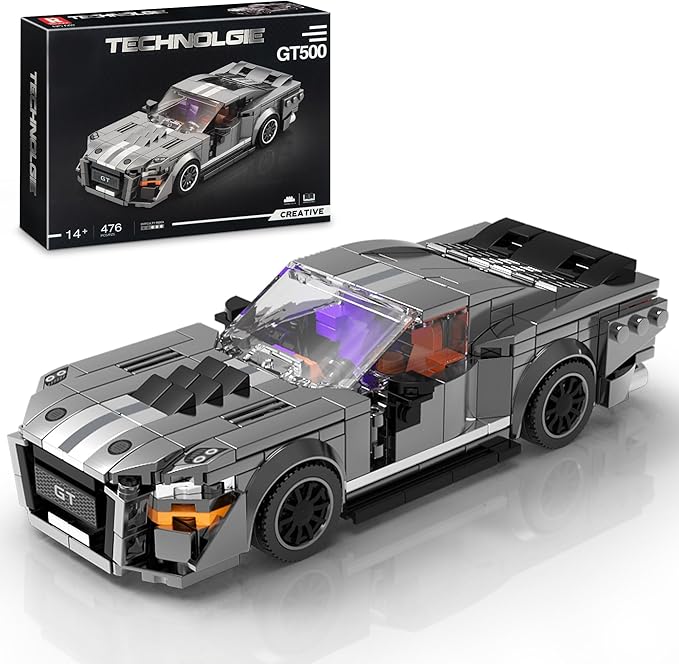 HIGH GODO Super Sports Car Building Set Racing Car Building Kits for Adults and Teens 14+Collectible Model Cars Construction Blocks Toys Gifts (476 Pieces)